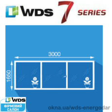 Лучшее остекление для лоджий и балконов. Профиль WDS 7 series, 6 камер, стеклопакет 40мм аргон с энергосбережением, размер 1600х3000мм, посередине створка поворотно откидная. Фурнитура Axor K-3 + микропроветривание.